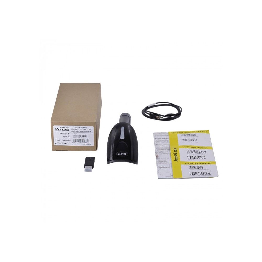 Сканер штрих-кода ручной беспроводной MERTECH CL-2310 BLE Dongle P2D черный (4812)
