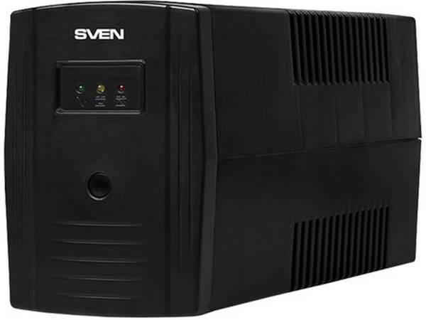 ИБП SVEN Pro 600 Line-interactive 600VA/360W (Euro x2, аппроксимированная синусоида, 100×142×295(мм)
