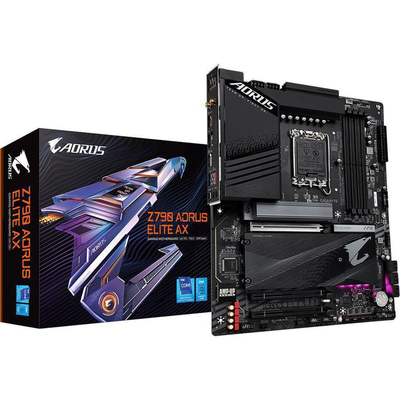 Материнская плата Gigabyte Z790 AORUS ELITE AX Soc-1700 Intel Z790 4xDDR5 ATX AC`97 8ch(7.1) 2.5Gg R