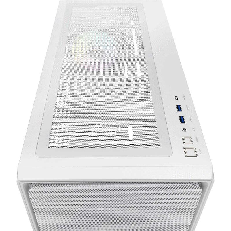 Корпус Ocypus Delta C70 WH ARGB, Midi-Tower, TG, 4x120mm ARGB, 2xUSB-A 3.0 + 1xUSB-C 3.1, E-ATX, ATX