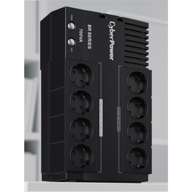 ИБП CyberPower Line-Interactive BR700E (BR700EA) 700VA/390W USB/RJ11/45 (4+4 EURO)  NEW