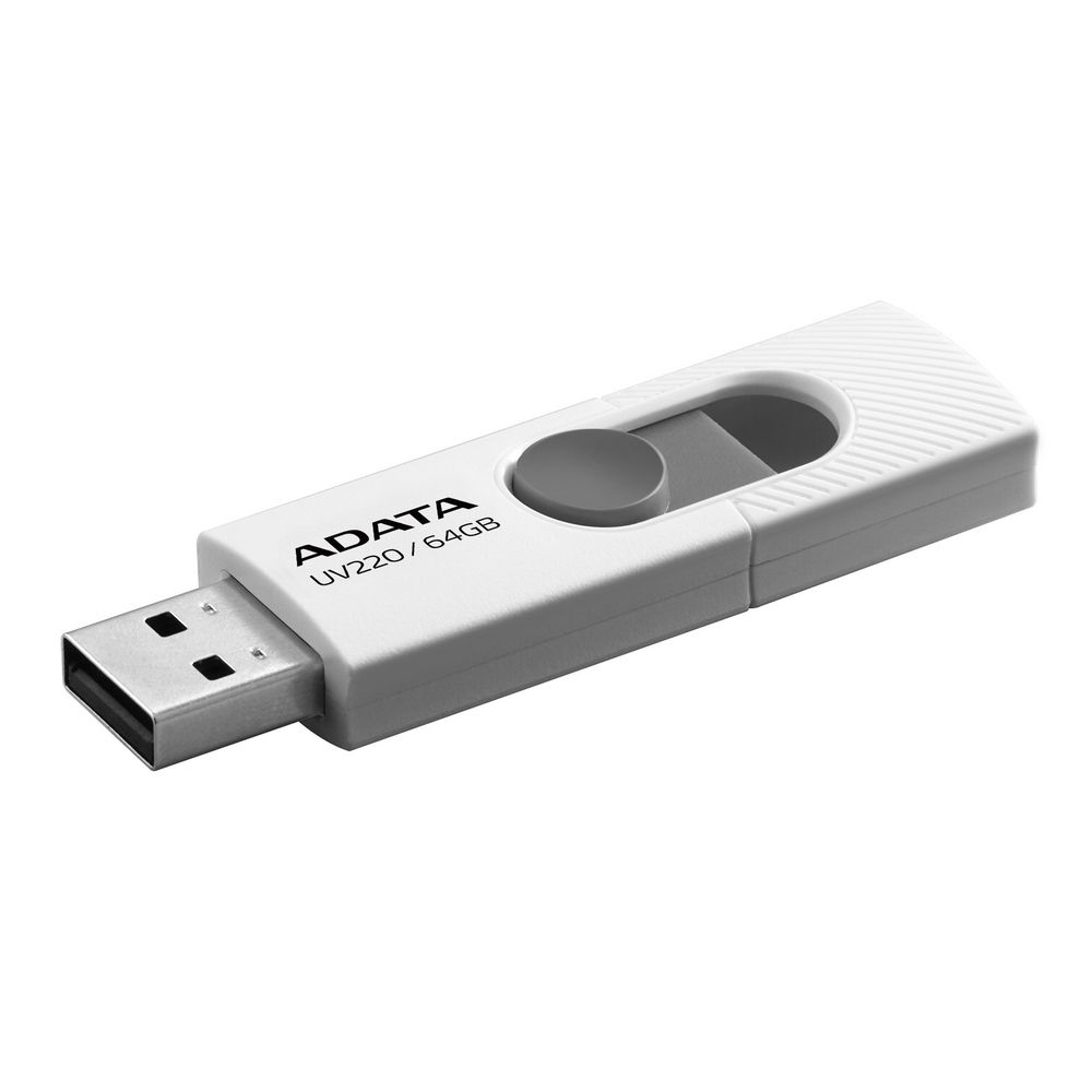 Флеш Диск A-Data 64Gb UV220 AUV220-64G-RWHGY USB2.0 белый/серый