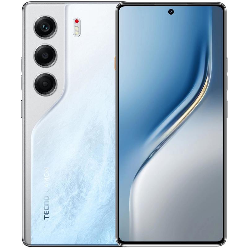Смартфон Tecno Camon 40 256Gb 8Gb белый моноблок 3G 4G 2Sim 6.78" 1080x2436 Android 15 50Mpix 802.11