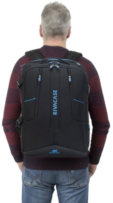 Рюкзак для ноутбука 17.3" Riva 7860 черный полиэстер (7860 BLACK)