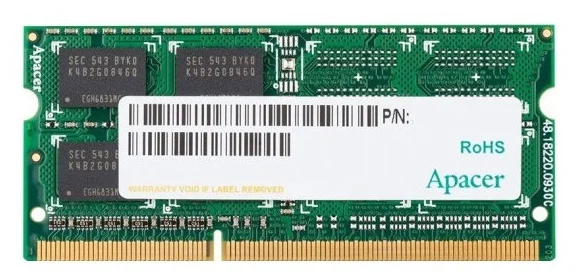 Оперативная память Apacer  DDR3   4GB  1600MHz SO-DIMM (PC3-12800) CL11 1.5V (Retail) 512*8  3 years