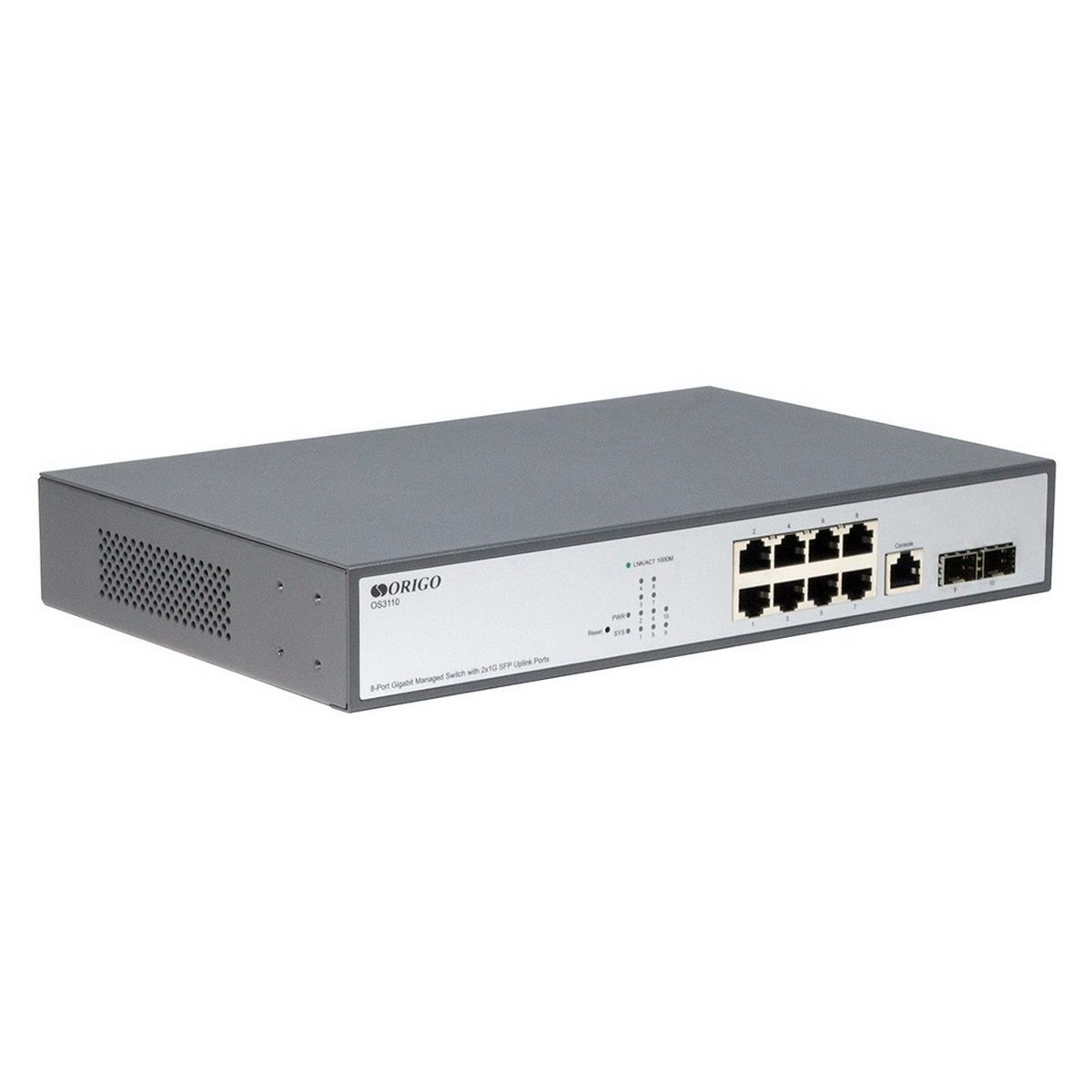 Коммутатор Origo OS3110 OS3110/A1A (L2) 8x1Гбит/с 2SFP управляемый
