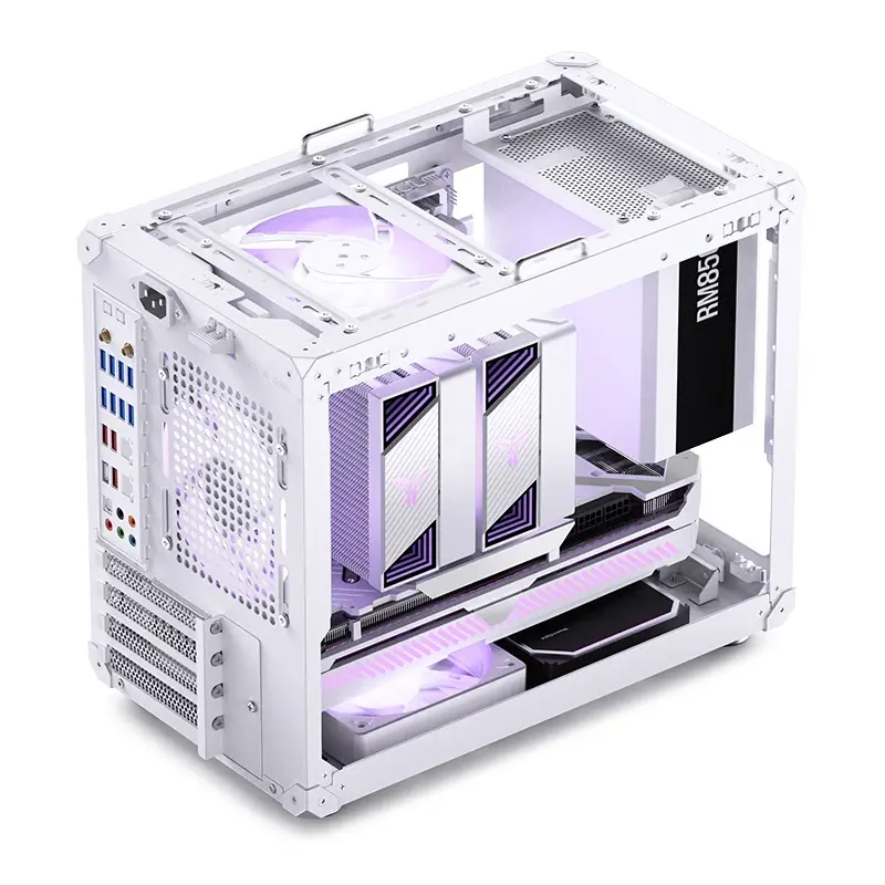 Корпус JONSBO C6 MAX Handle, Mini-Tower, TG, no fan, 1xUSB-A 3.0 + 1xUSB-C 3.1, mATX, mITX White