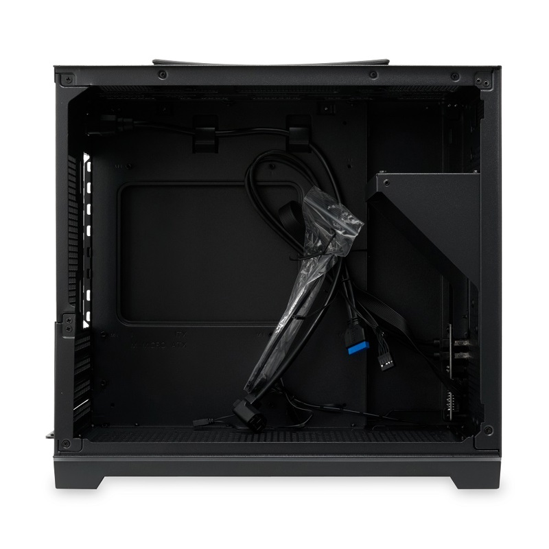 Корпус HSPD M211, Mesh Mini-tower, Black, TG, 0.7 SPCC, no fans,mATX, mITX, 175/330/150mm, 2x2.5", 1