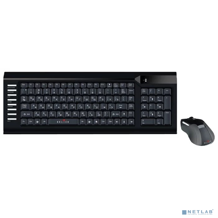 Клавиатура + мышь Оклик 220M клав:черный мышь:черный USB беспроводная slim Multimedia (1062000)