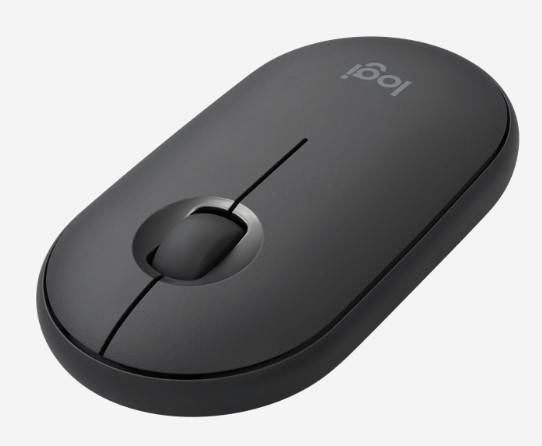 Мышь беспроводная Logitech M350 Pebble, бесшумная, оптическая, 1000 dpi, Bluetooth/Радио - GRAPHITE