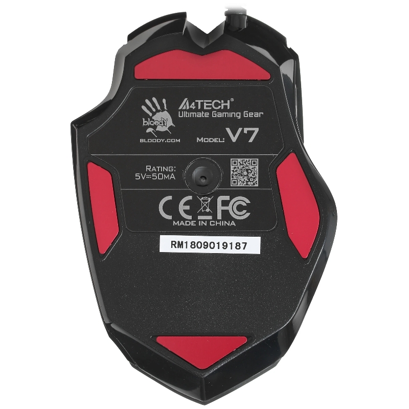 Мышь A4Tech Bloody V7 черный оптическая 3200dpi USB 8but