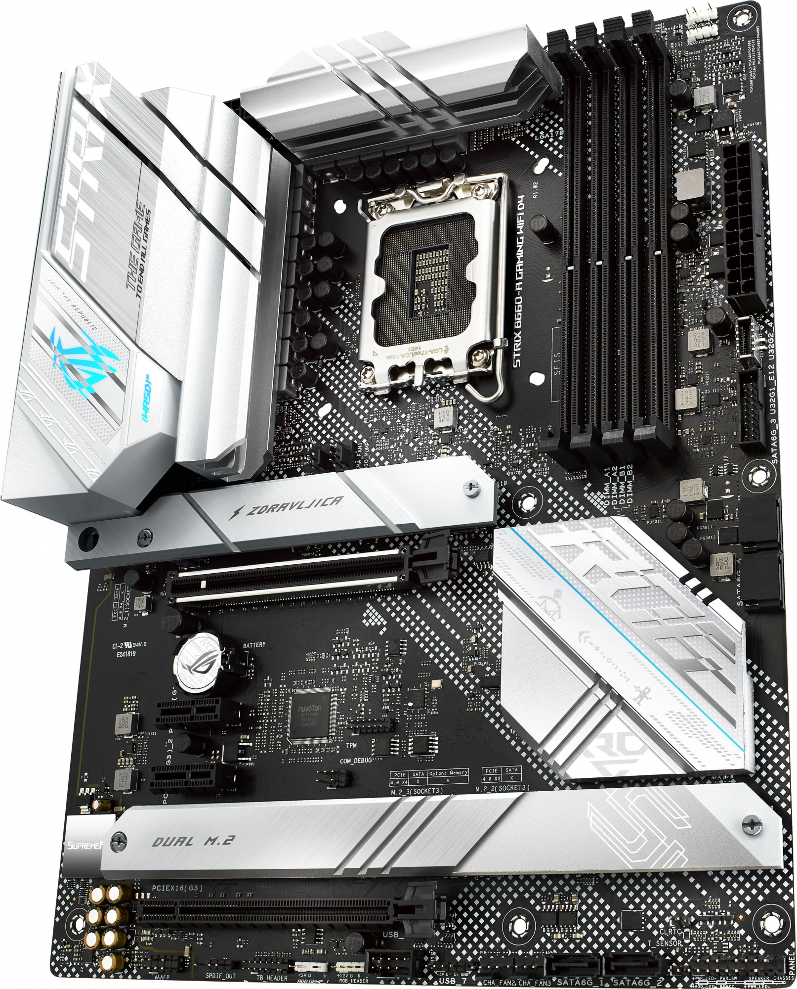 Материнская плата Asus ROG STRIX B660-A GAMING WIFI D4 Soc-1700 Intel B660 4xDDR4 ATX AC`97 8ch(7.1)
