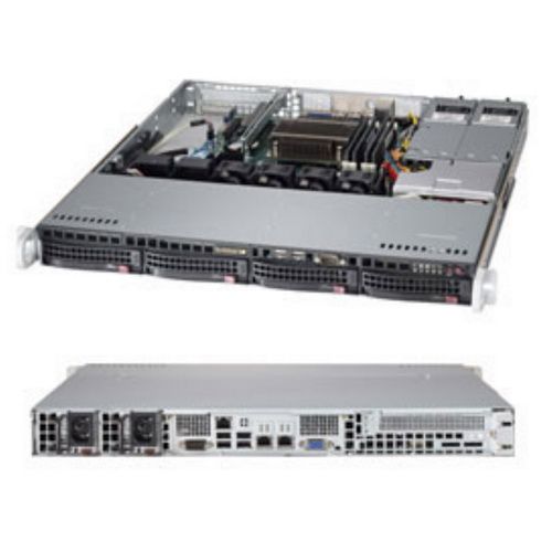 Серверная платформа SuperMicro SYS-5018D-MTRF 1U, LGA1151, iC224, 4xDDR3, 4x3.5 HDD, 2x1GbE, 