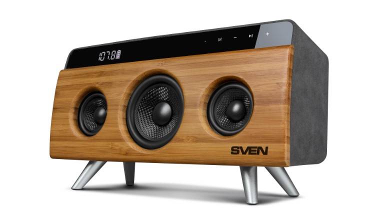 Колонка порт. Sven АС HA-930 дерево/черный 30W 1.0 BT/3.5Jack/USB 2200mAh