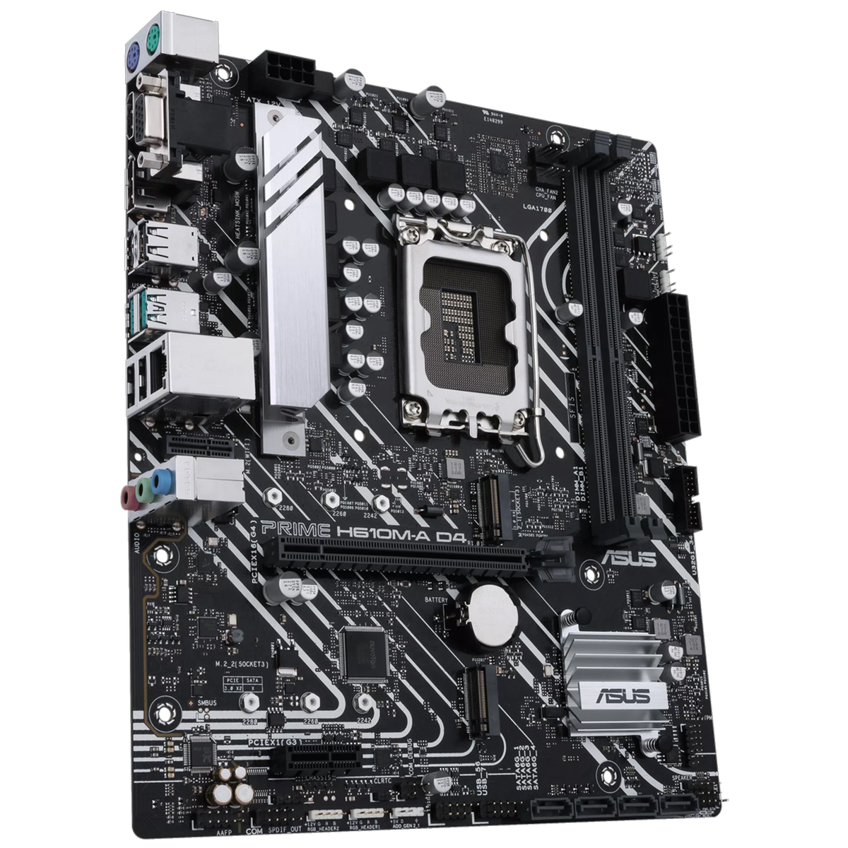 Материнская плата Asus PRIME H610M-A D4-CSM Soc-1700 Intel H610 2xDDR4 mATX AC`97 8ch(7.1) GbLAN+VGA