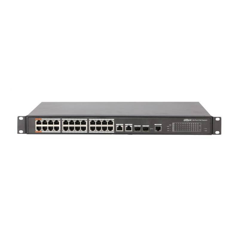 Коммутатор Dahua DH-PFS4226-24ET-360 (L2+) 24x100Мбит/с 2x1Гбит/с 2xКомбо(1000BASE-T/SFP) 22PoE+ 2Po