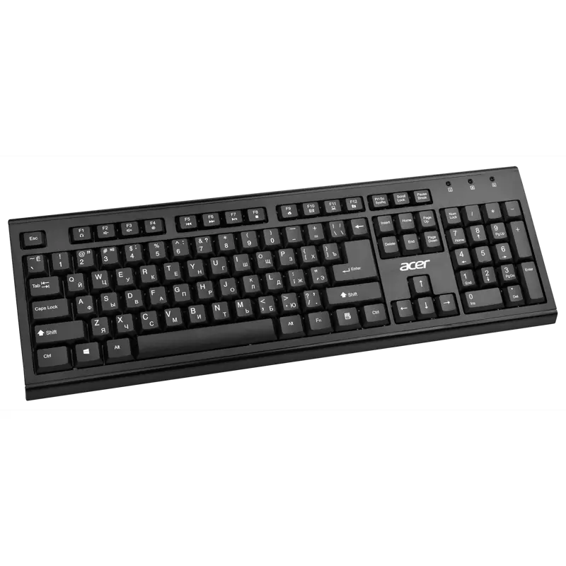 Клавиатура + мышь Acer OKR120 клав:черный мышь:черный USB беспроводная Multimedia (ZL.KBDEE.007)