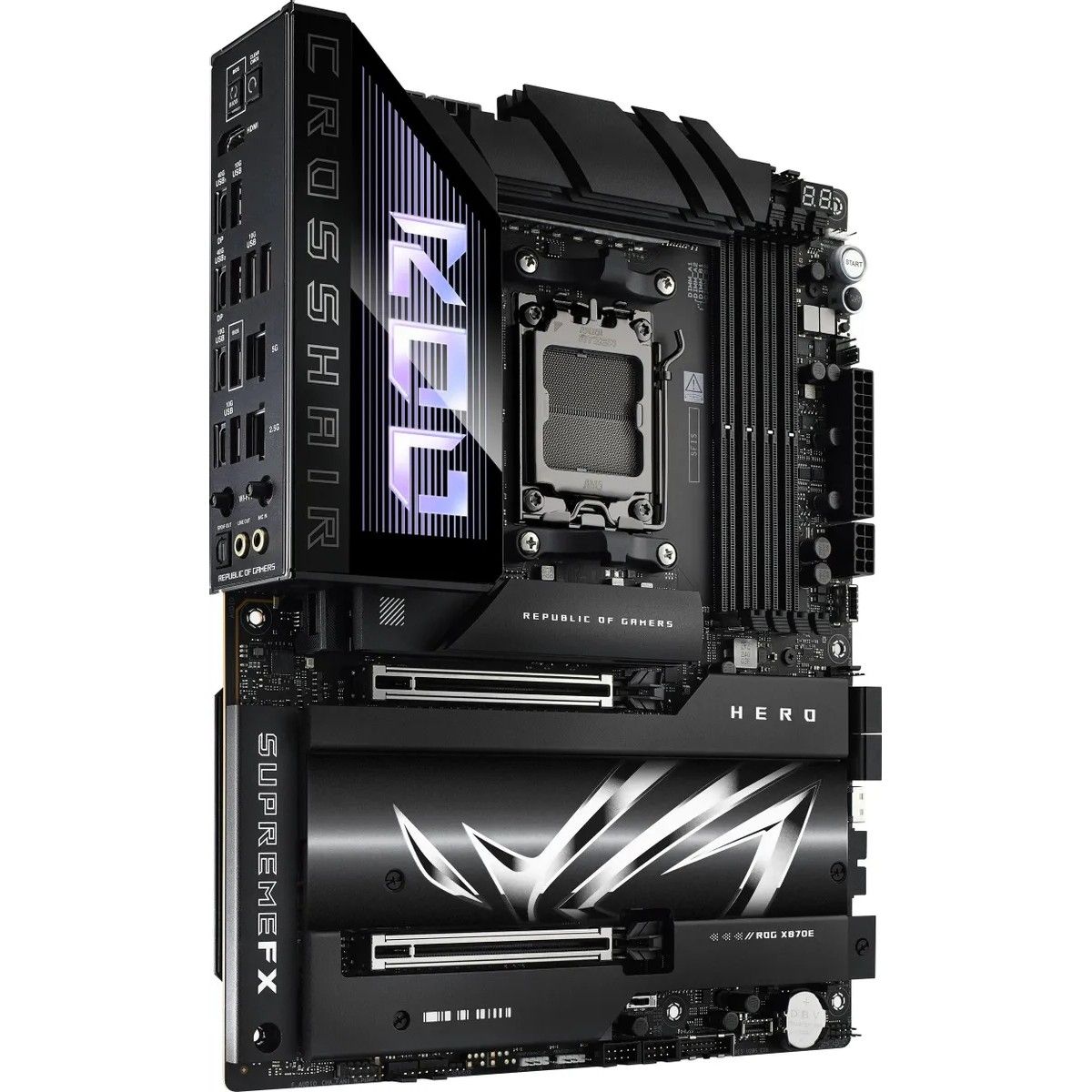 Материнская плата Asus ROG CROSSHAIR X870E HERO Socket AM5 AMD X870E 4xDDR5 ATX AC`97 8ch(7.1) 5Giga