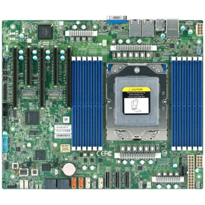 Материнская плата SuperMicro MBD-H13SSL-N-B AMD EPYC UP platform with socket SP5 CPU, SoC, 12x Bulk