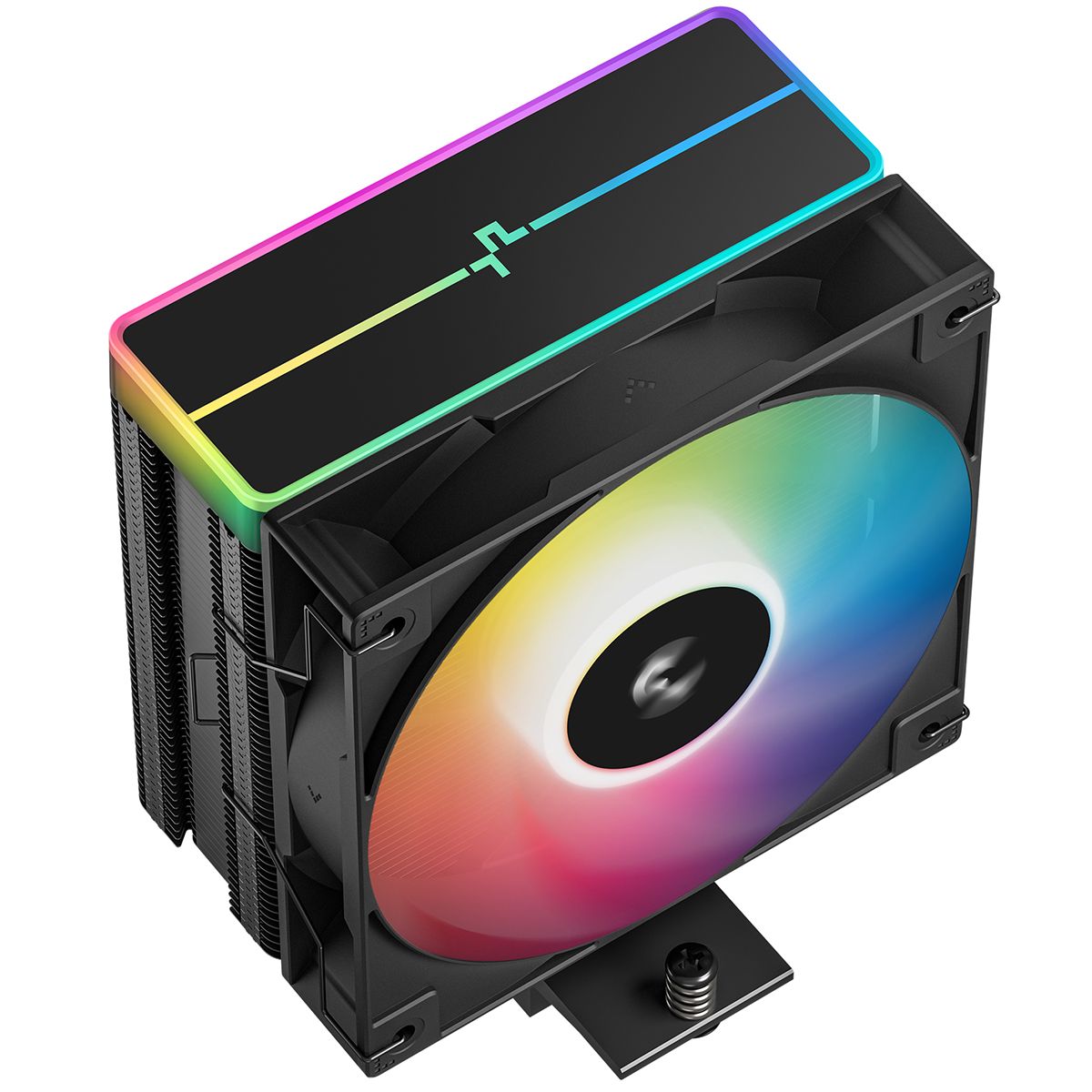 Устройство охлаждения(кулер) Deepcool AG400 Bk V2 ARGB Soc-AM5/AM4/1200/1700/1851 черный 4-pin 31.6d