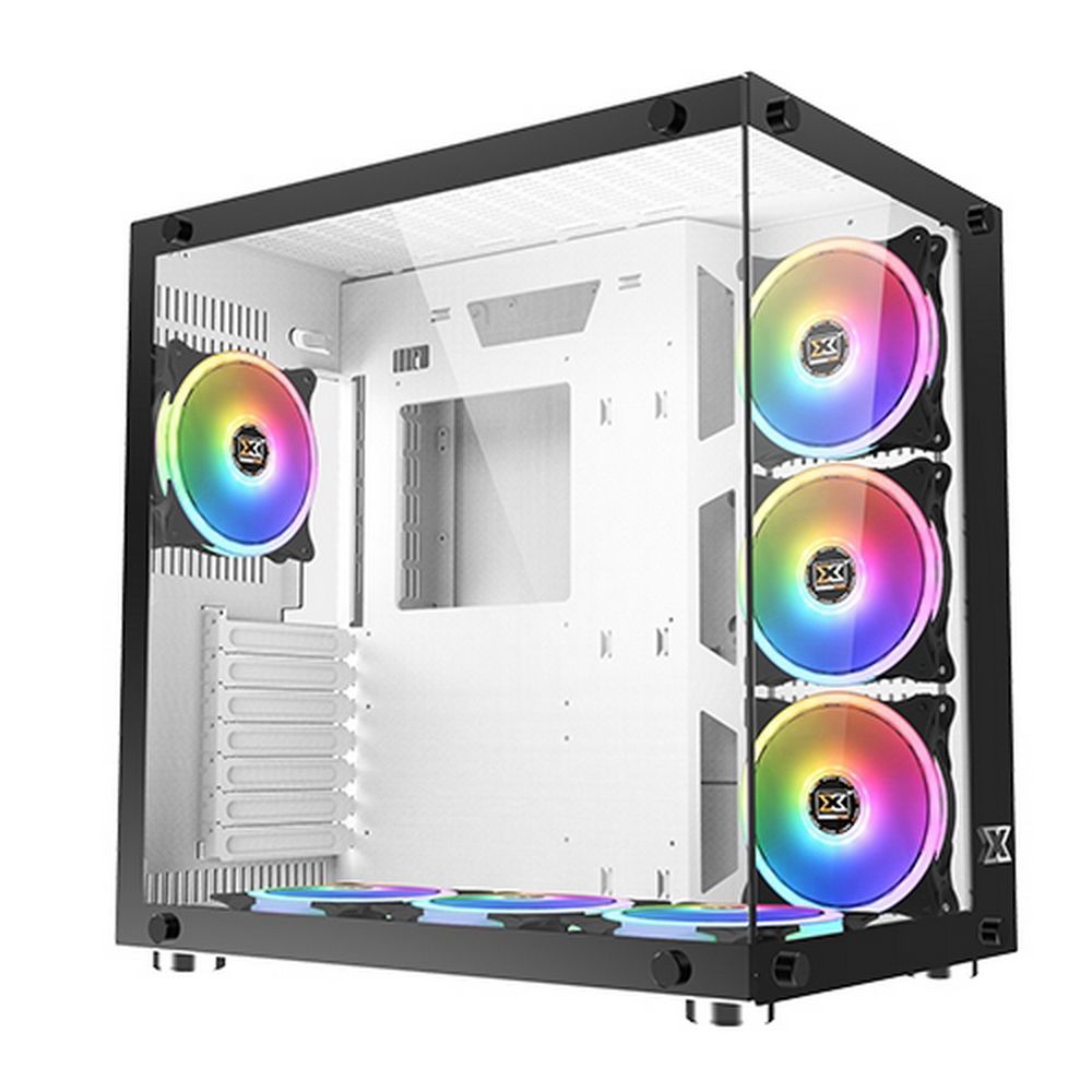 Корпус Xigmatek Aquarius Plus White EN46430 ATX, USB3.0x2+USB2.0x1, Front &amp/Left TG, 7PCS AY120 F