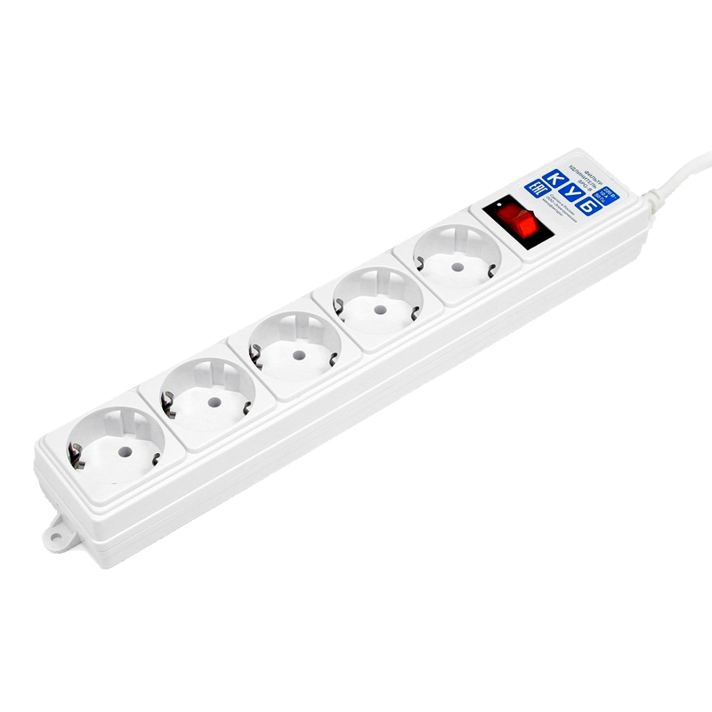 Сетевой фильтр Powercube SPG-B-10-WHITE 3м (5 розеток) белый (коробка)