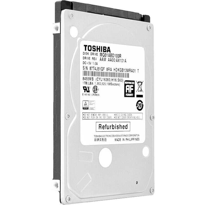 Жесткий диск Toshiba SATA 1TB 2.5" 6.0 Gbit/s 5400 rpm 8Mb OFFICIAL RECERTIFIED 1 year warranty (rep
