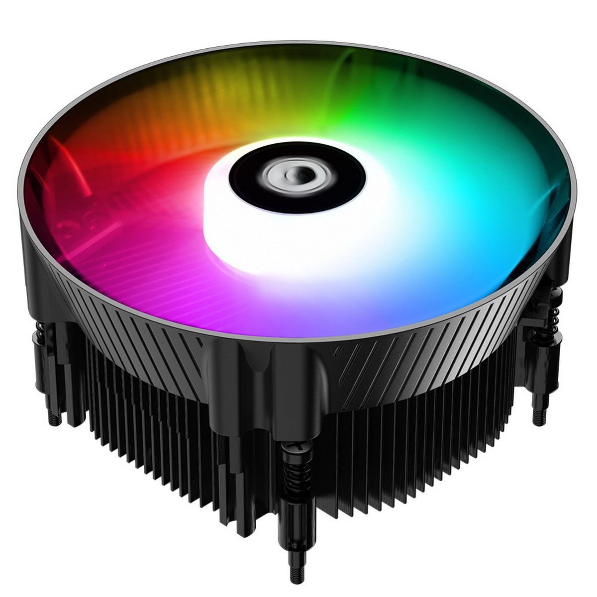 Устройство охлаждения(кулер) ID-Cooling DK-07i RAINBOW RGB Soc-1700/1851 черный/белый 4-pin 14-26dB 