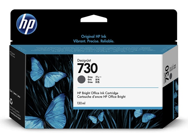 Картридж Cartridge HP 730 для DesignJet T1600/T1700/T2600, 130 мл, серый