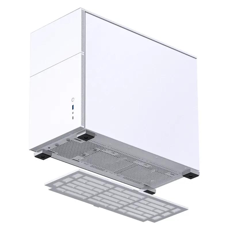 Корпус JONSBO D31 STD, Mini-Tower, TG, no fan, 1xUSB-A 3.2 + 1xUSB-C 3.2, mATX, mDTX, mITX White