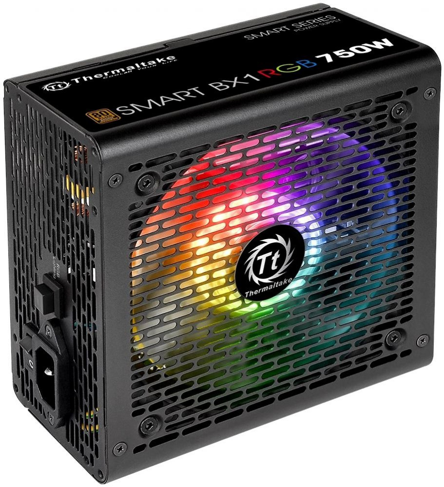 Блок питания Thermaltake ATX 750W Smart BX1 RGB 80+ bronze (20+4pin) APFC 120mm fan color LED 8xSATA