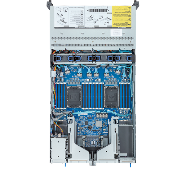 Шасси серверное Gigabyte Server Platform R283-S96 / 2U / 2xIntel (Gen 4/5) / 2xHS / 32xDIMM / 12xLFF