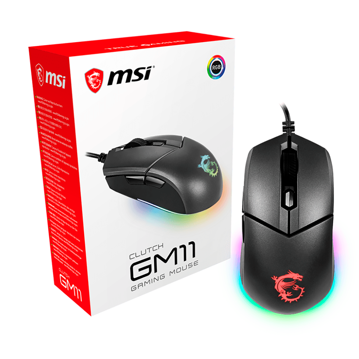 Мышь MSI Clutch GM11 черный оптическая 5000dpi USB 5but (S12-0402030-CLA)