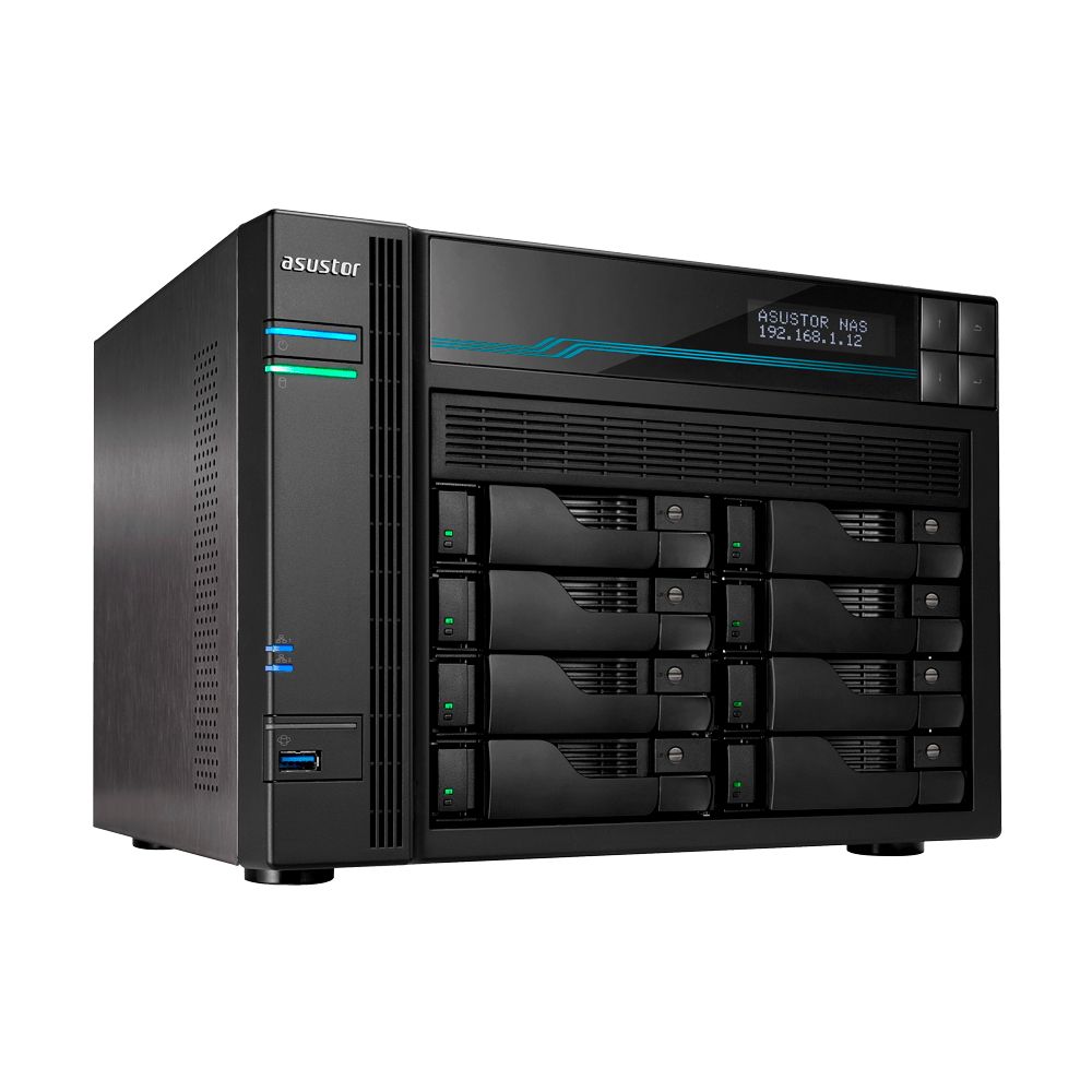 сетевое хранилище ASUSTOR AS6508T 8-Bay NAS/Media player/Intel Atom C3538 2,1GHz(Quad-Core), 8GB SO-