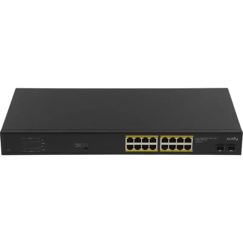 Коммутатор Cudy GS1020PS2 (L2) 16x1Гбит/с 2SFP 16PoE+ 200W неуправляемый