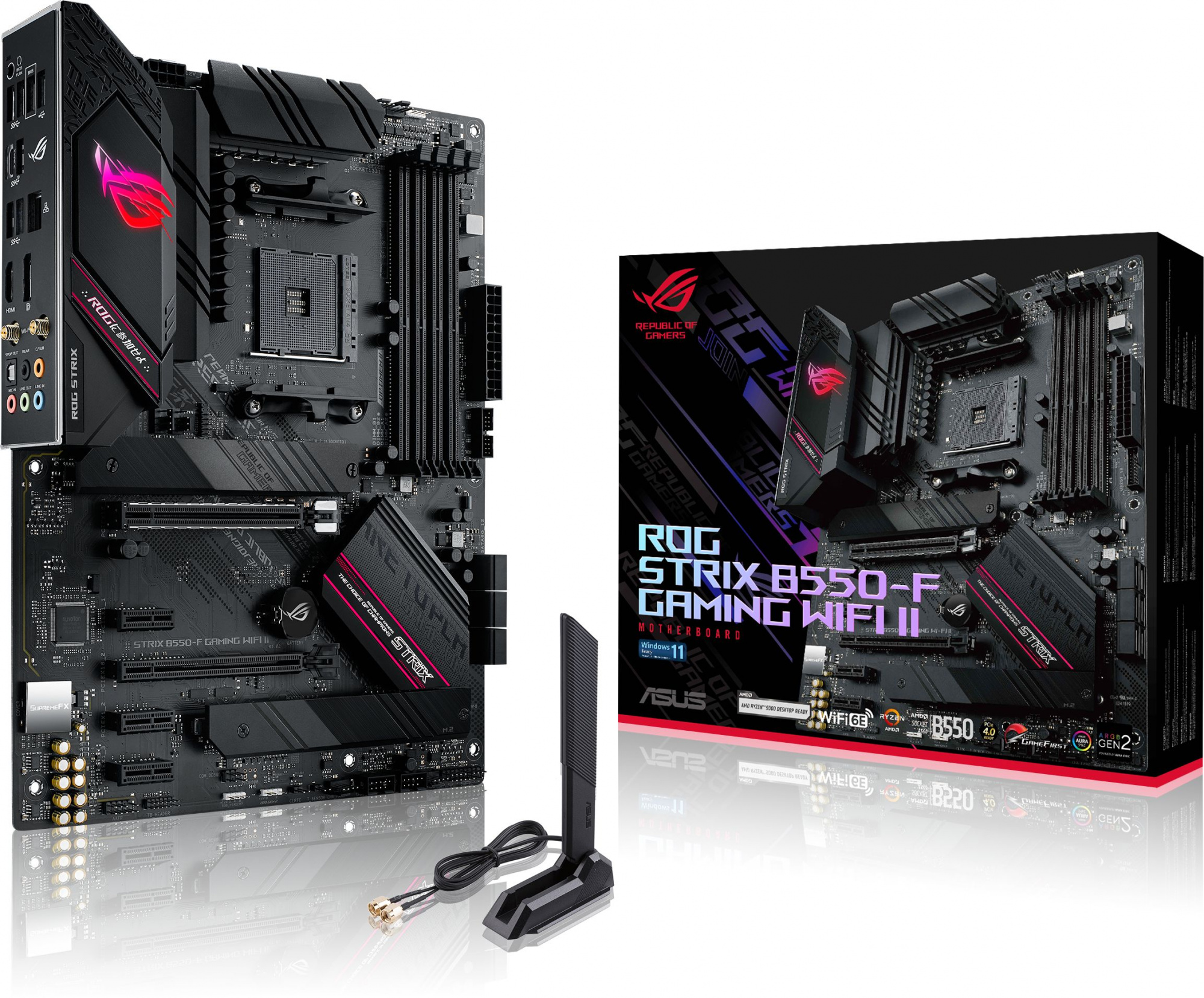 Материнская плата Asus ROG STRIX B550-F GAMING WIFI II Soc-AM4 AMD B550 4xDDR4 ATX AC`97 8ch(7.1) 2.