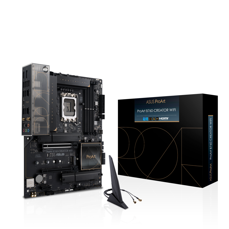 Материнская плата Asus PROART B760-CREATOR WIFI Soc-1700 Intel B760 4xDDR5 ATX AC`97 8ch(7.1) 1 x 2.