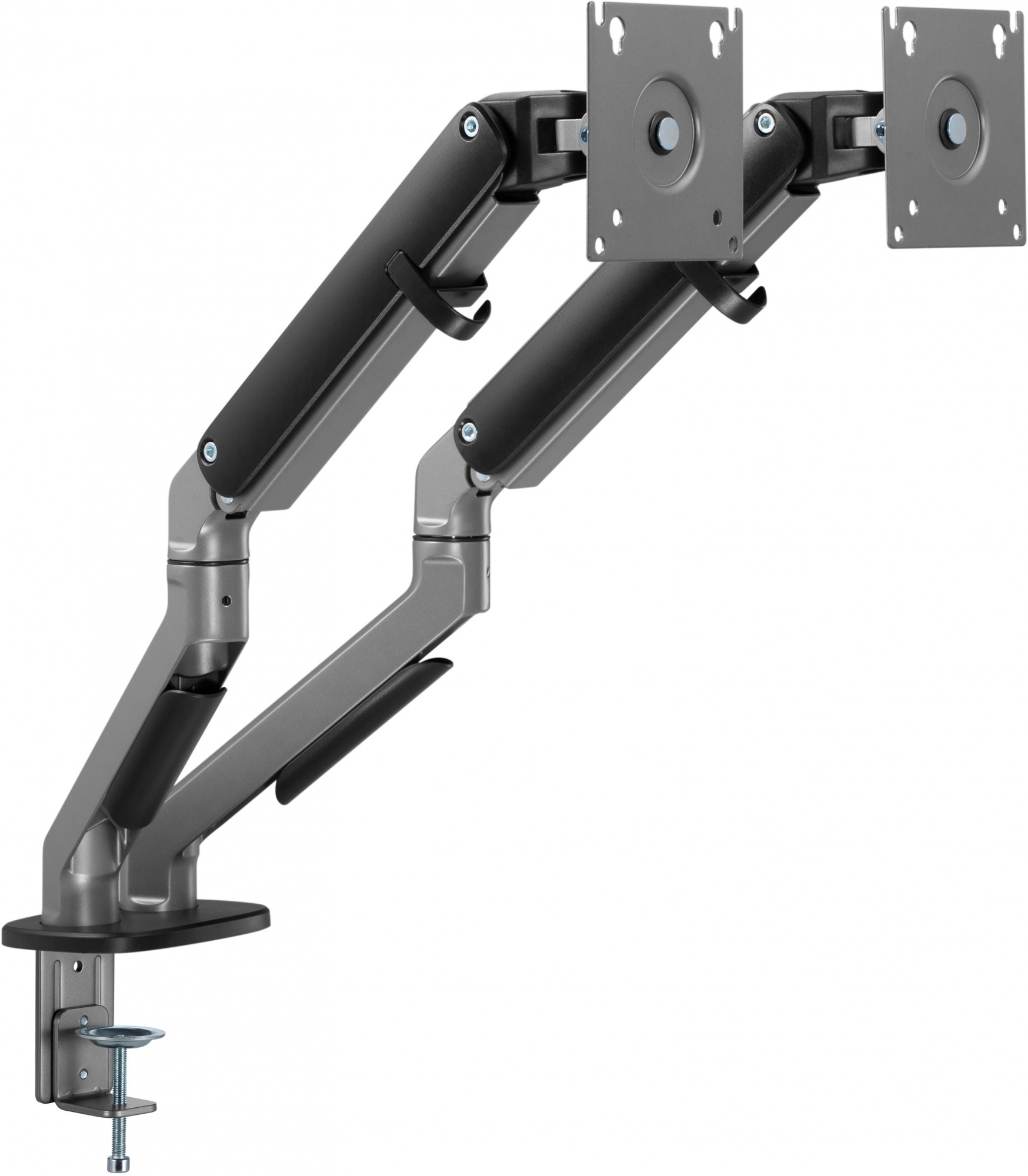 Кронштейн для мониторов Ultramounts UM735BL черный/серый 17"-27" макс.7кг крепление к столешнице пов