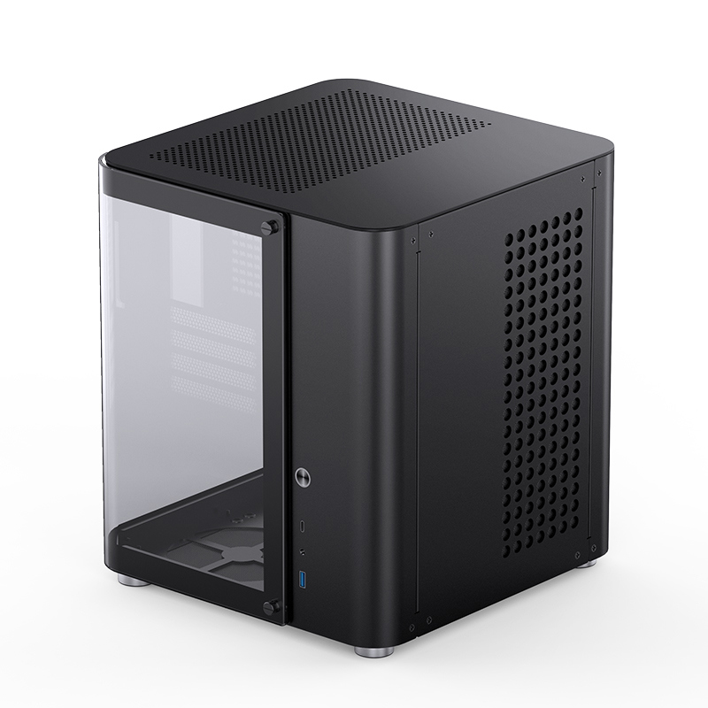Корпус JONSBO TK-1 Black 2.0, Mini-Tower, no fan, 1xUSB-A 3.2 + 1xUSB-C 3.2, mATX, mITX Black