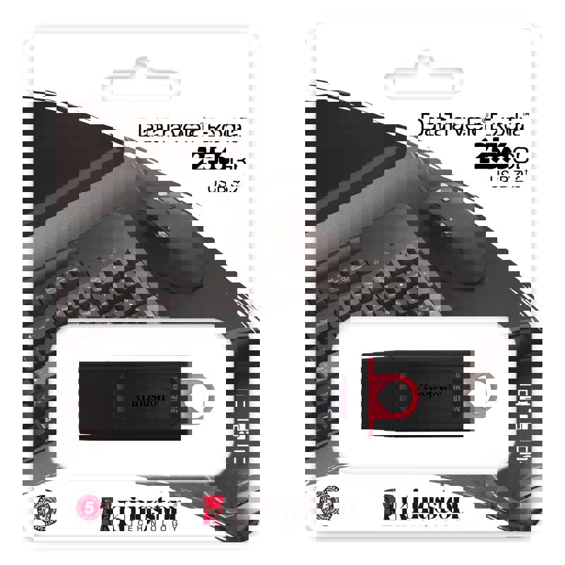 Флеш Диск Kingston 256Gb DataTraveler Exodia DTX/256GB USB3.0 черный/красный