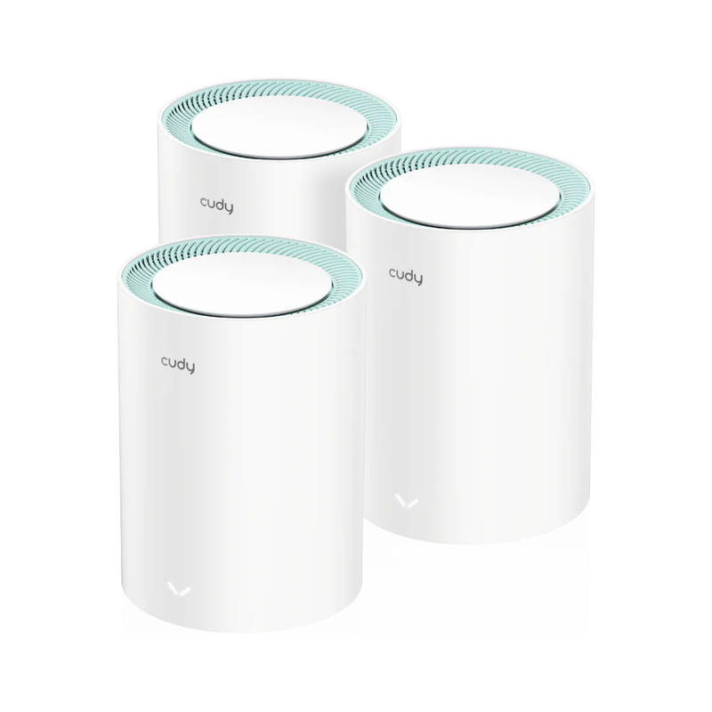 Бесшовный Mesh роутер Cudy M1300 (M1300(3-PACK)) AC1200 10/100/1000BASE-TX белый (упак.:3шт)
