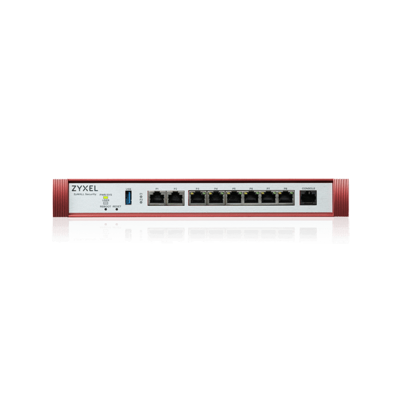 Межсетевой экран Zyxel USG FLEX 200H, Rack, 2xRJ-45: 1/2.5G (LAN/WAN), 6xRJ-45: 1G (LAN/WAN), 1xUSB3