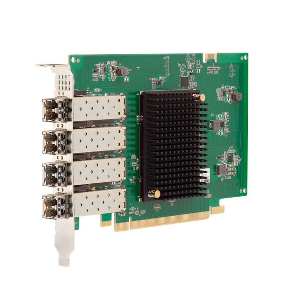 Сетевой адаптер Broadcom Emulex LPe31004-M6 Gen 6 (16GFC), 4-port, 16Gb/s, PCIe Gen3 x8, LC MMF 100m