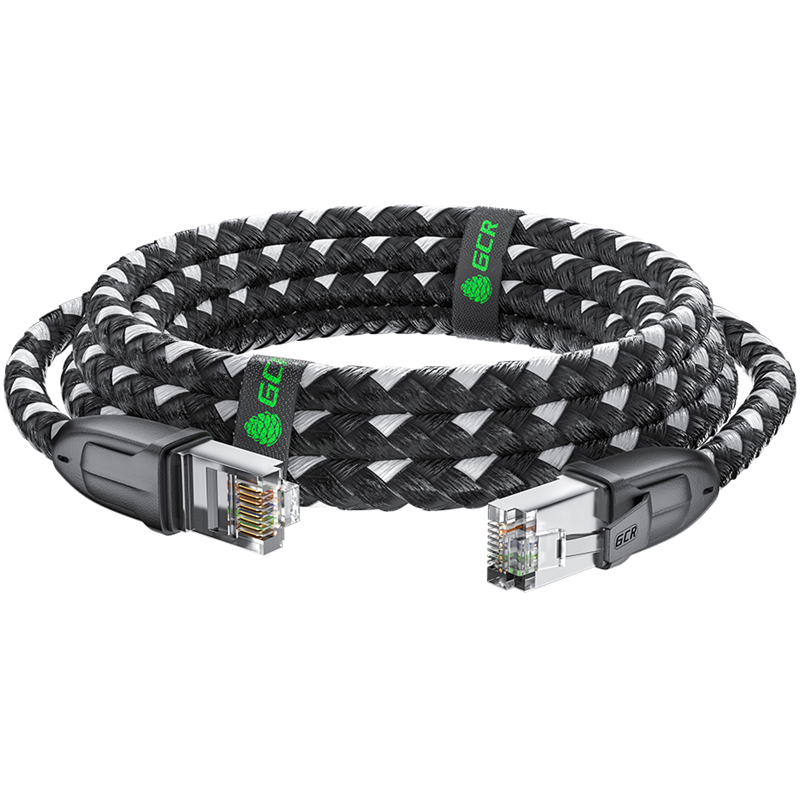 Greenconnect RJ45(m) - RJ45(m) Cat.6 3м черно-белый