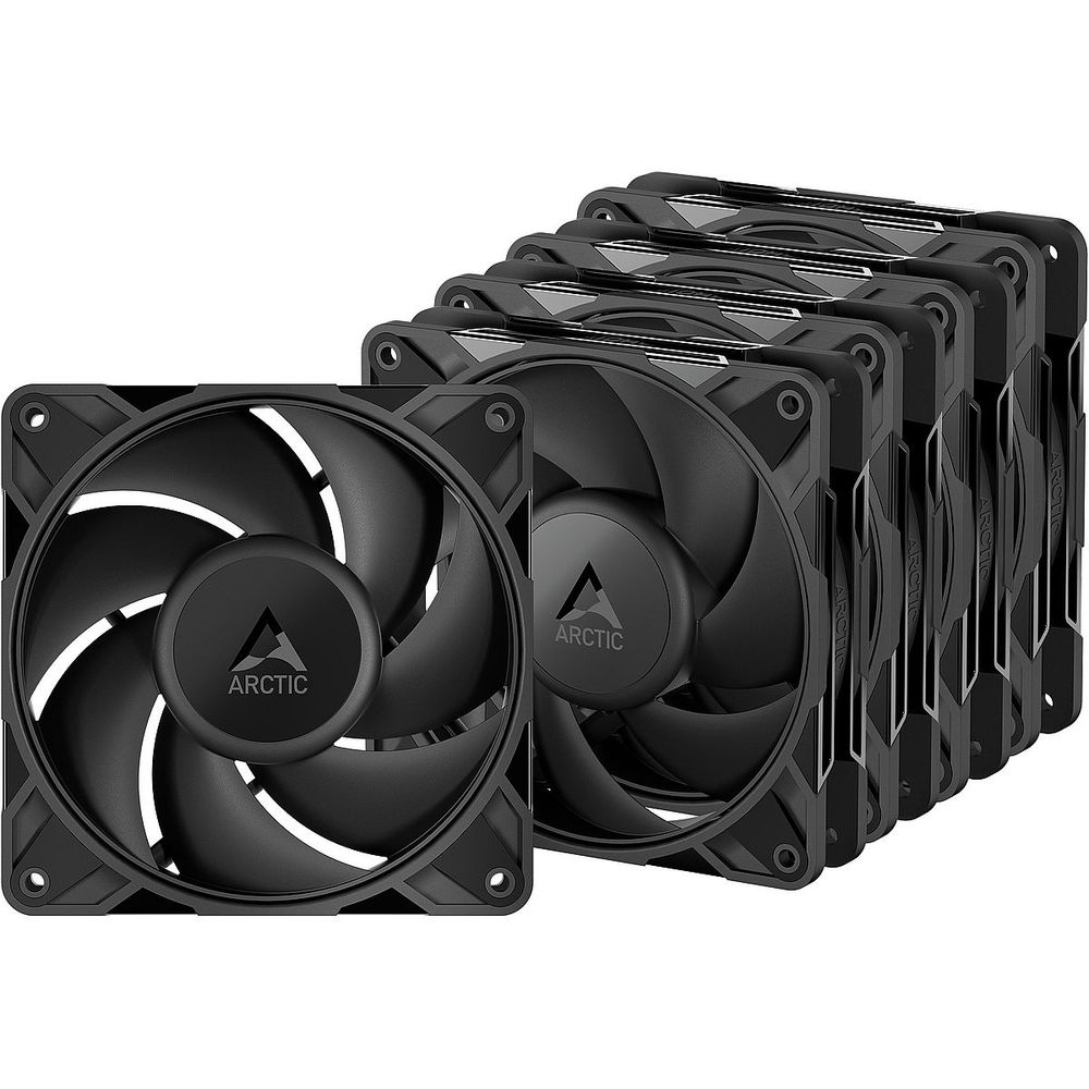 Комплект вентиляторов ARCTIC P12 Pro PST LN черный [120 x 120 мм, 4 pin, 450 об/мин - 2000 об/мин, - 25 дБ, в комплекте - 5]