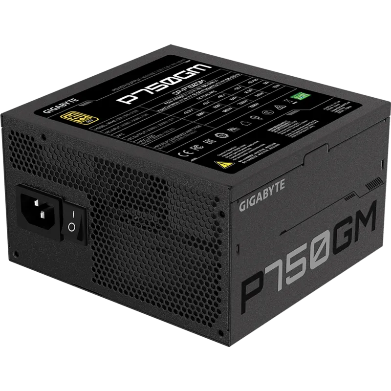 Блок питания Gigabyte ATX 750W GP-P750GM 80+ gold (20+4pin) APFC 120mm fan 8xSATA Cab Manag RTL