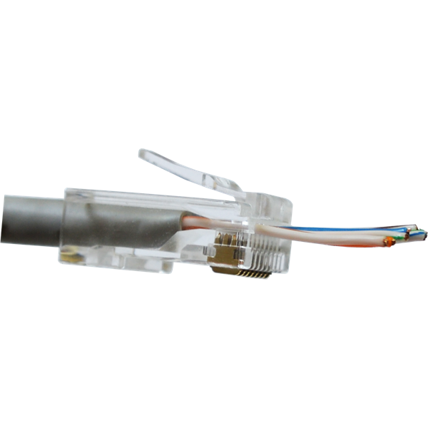 Коннектор RJ45 тип EZ, 8P8C, UTP, Cat.5e, универсальный, покрытие 50 микрон,100 шт.
