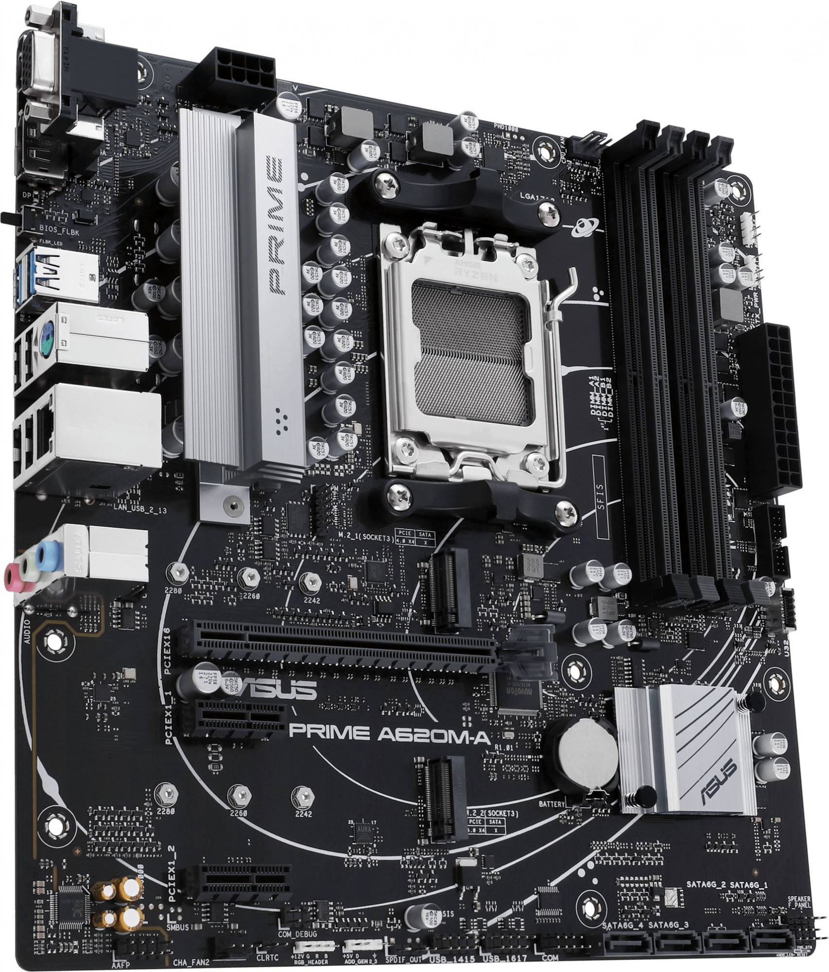 Материнская плата Asus PRIME A620M-A-CSM Socket AM5 AMD A620 4xDDR5 mATX AC`97 8ch(7.1) GbLAN RAID+V