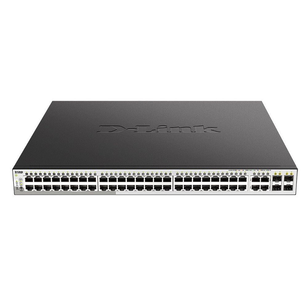 Коммутатор D-Link DGS-1210-52/F3A Настраиваемый L2 коммутатор с 48 портами 10/100/1000Base-T и 4 ком