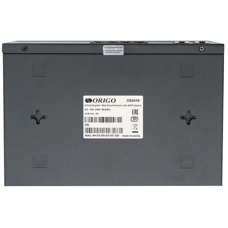 Коммутатор Origo OS2410 OS2410/A1A (L2) 8x1Гбит/с 2SFP настраиваемый